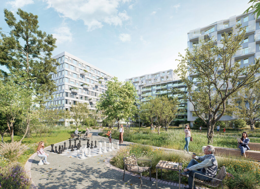 Einblick in das Zukunftsquartier AM KEMPELENPARK