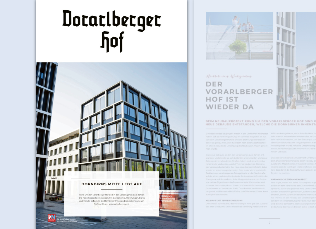 Vorarlberger Hof - Dornbirns Mitte lebt auf