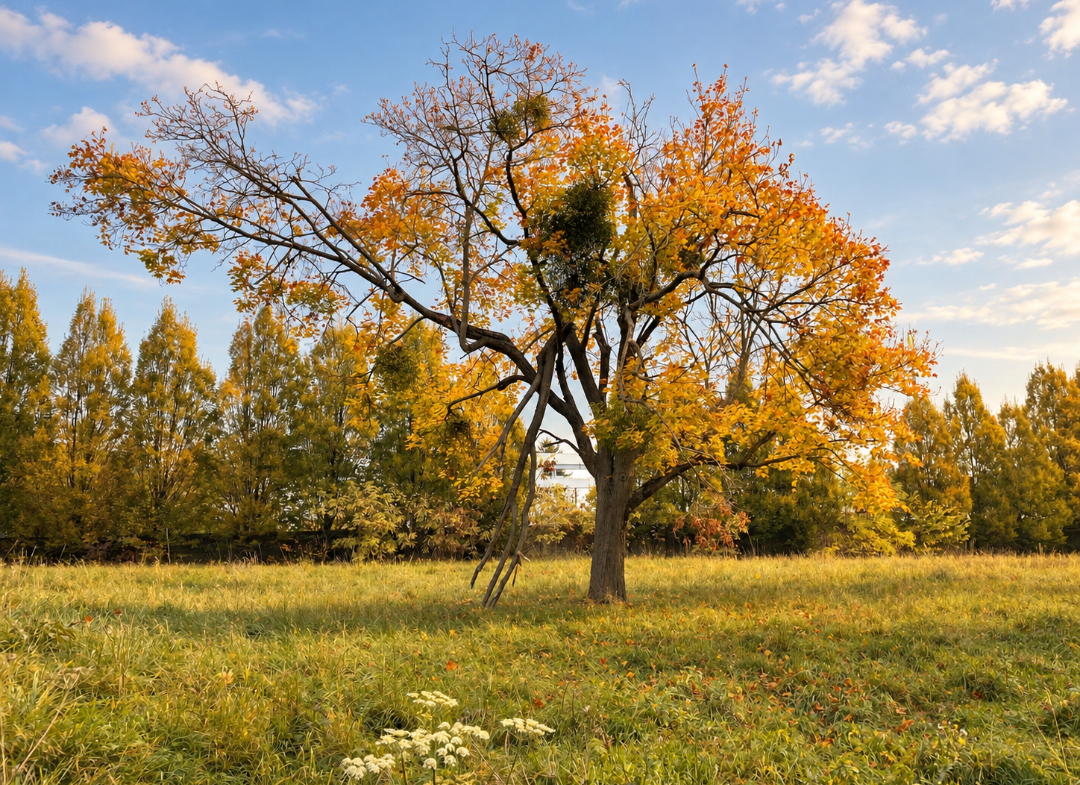 Blick auf den herbstlichen Park